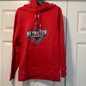 Men’s size small under armour hoodie. Color red